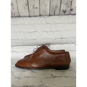 Maraolo Made in Italy Shoes Dress Oxford for Men Lace Up Brown Size 6.5/39.5